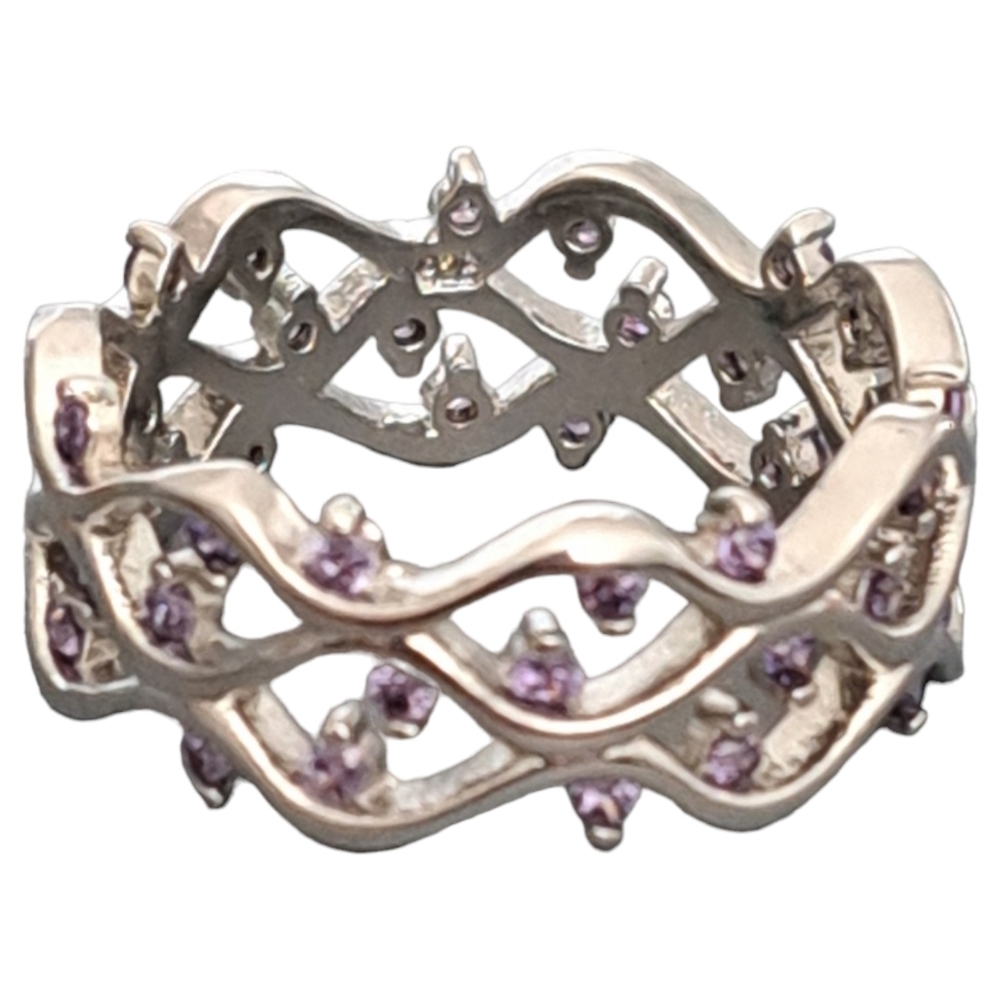 💍NEW‎ & BEAUTIFUL💍 Silver & Purple Ring  Size 9